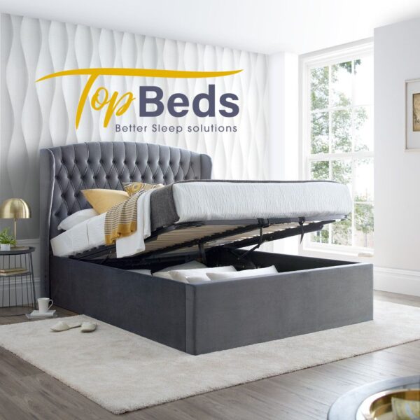 Sleigh Upholstered Bed Frame